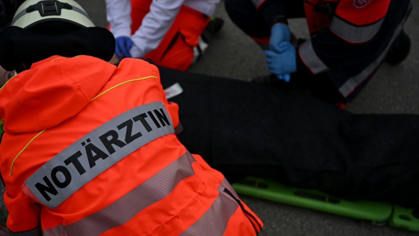 Notärztin bei Übung