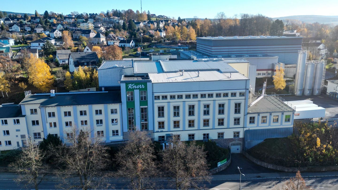 Zum 35. Jubiläum von Knorr in Auerbach hat der Mutterkonzern Unilever in eine neue Produktionslinie investiert. Foto: Hendrik Sc