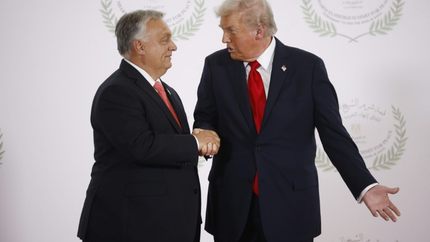 Orban (li.) und Trump in Ägypten am 13. Oktober 2025