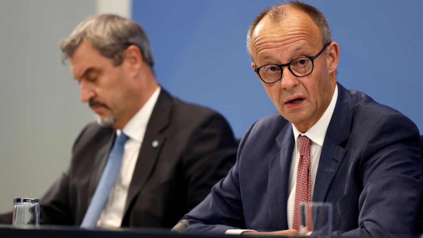 CSU-Chef Söder und CDU-Chef Merz