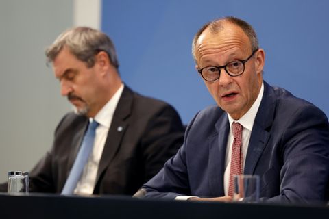 CSU-Chef Söder und CDU-Chef Merz