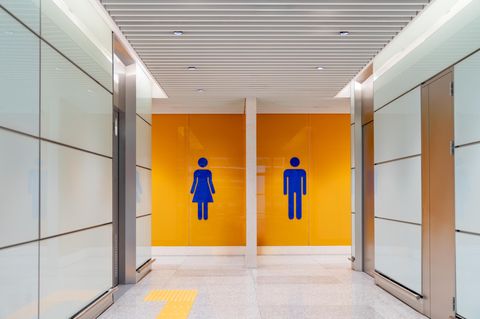 Eine öffentliche Toilette