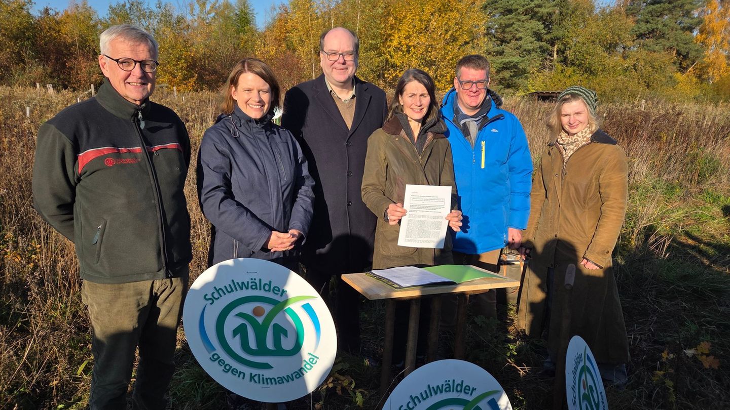 Ein breites Bündnis will in Niedersachsen die Schulwälder stärken und hat dafür eine Absichtserklärung unterschrieben. Foto: Chr