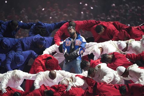 Kendrick Lamar in der Halbzeitshow des Super Bowl