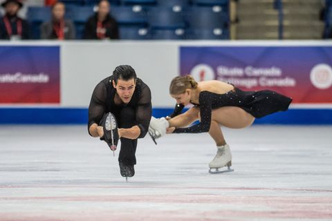Nikita Volodin (l) und Minerva Hase zählen bei Olympia zu den Favoriten. Foto: Matt Smith/The Canadian Press/AP/dpa