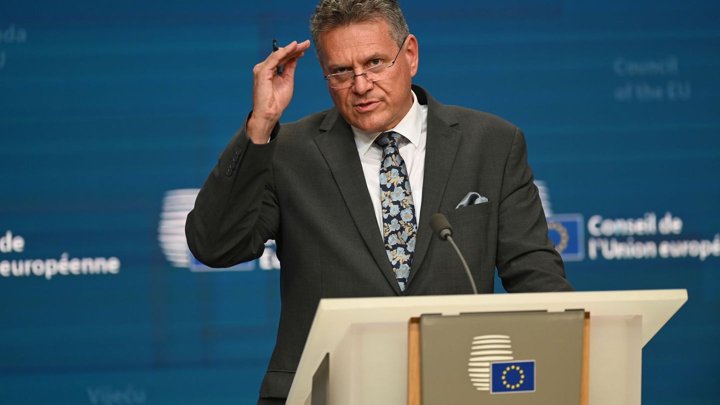 Sieht in Sachen Nexperia-Chips ermutigende Fortschritte: EU-Handelskommissar Maros Sefcovic. (Archivbild) Foto: Ansgaar Haase/dp