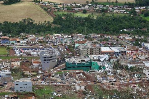 Luftaufnahme der Behörden zeigt das Ausmaß der Zerstörung