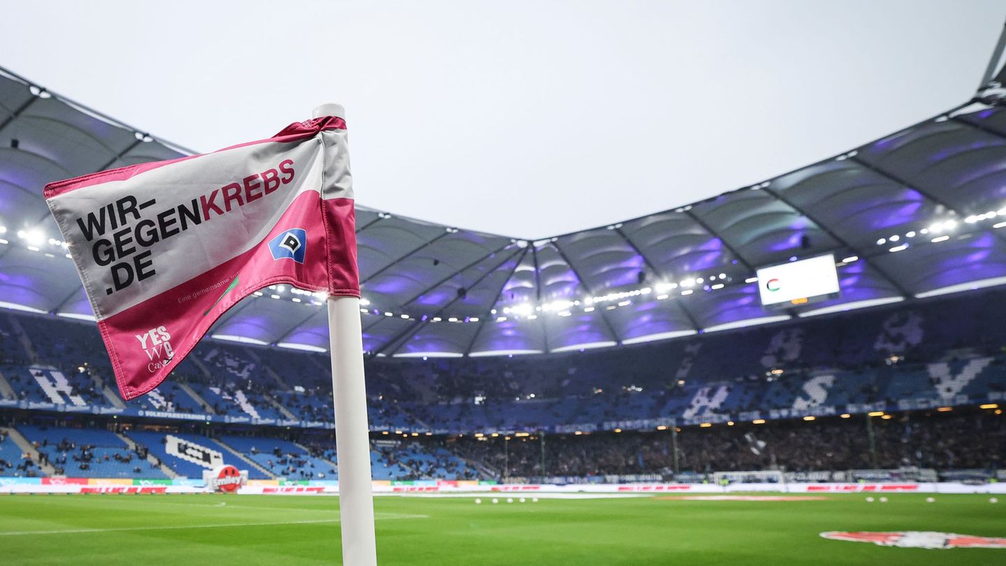 HSV-Aktion: Wir gegen Krebs Foto: Christian Charisius/dpa
