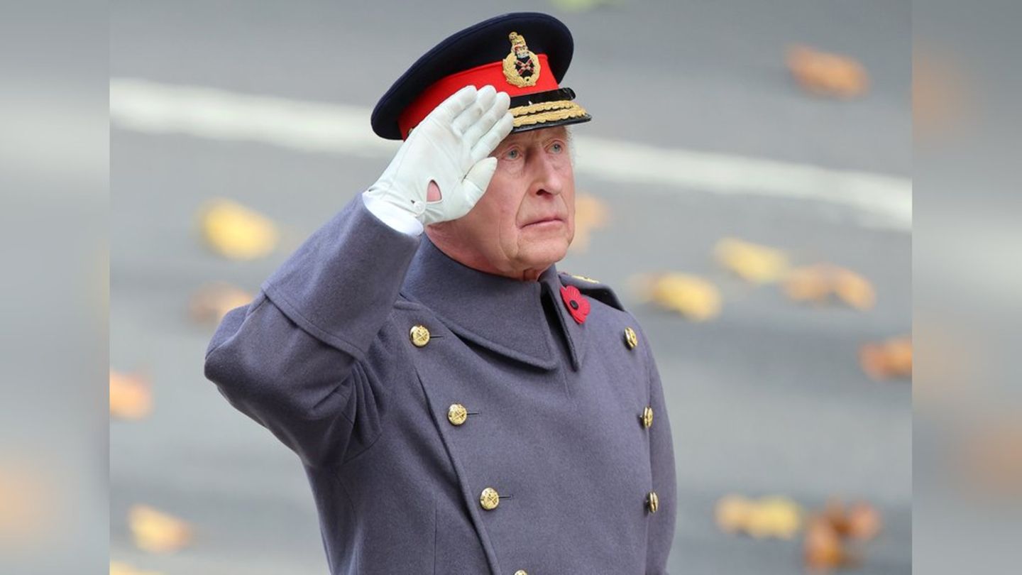 König Charles am Remembrance Sunday in London.