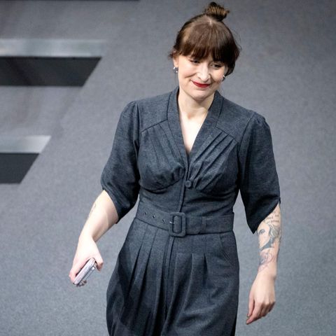 Linkenfraktionschefin Heidi Reichinnek im Bundestag