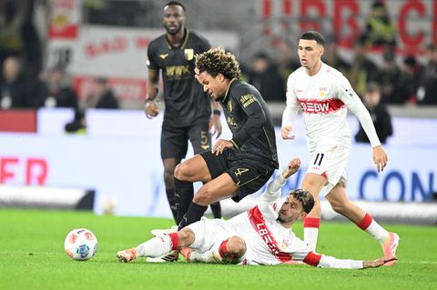 Stuttgart und Augsburg lieferten sich eine intensive Partie. Foto: Bernd Weißbrod/dpa