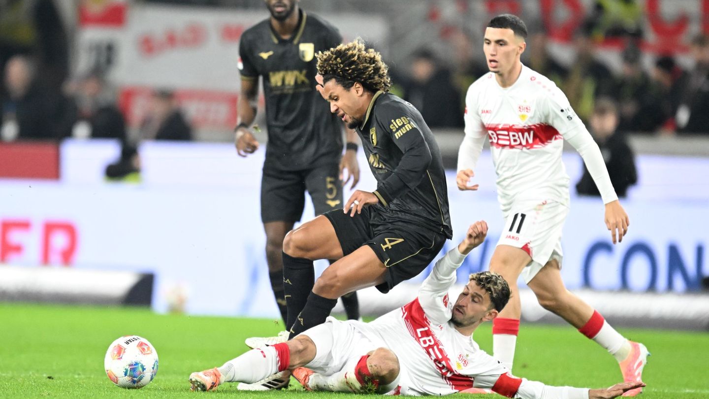 Stuttgart und Augsburg lieferten sich eine intensive Partie. Foto: Bernd Weißbrod/dpa
