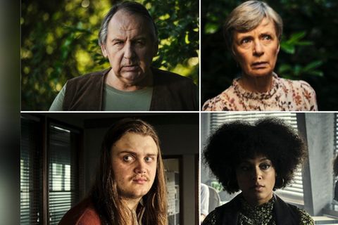 "Tatort: Mike & Nisha": Nachbarin Gerlinde Wagner (Anna Stieblich, o.r.) und Nachbar Erwin Ramthor (Wolf Bachofner, o.l.) tref