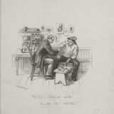 Mann tätowiert Kunden in seinem Studio