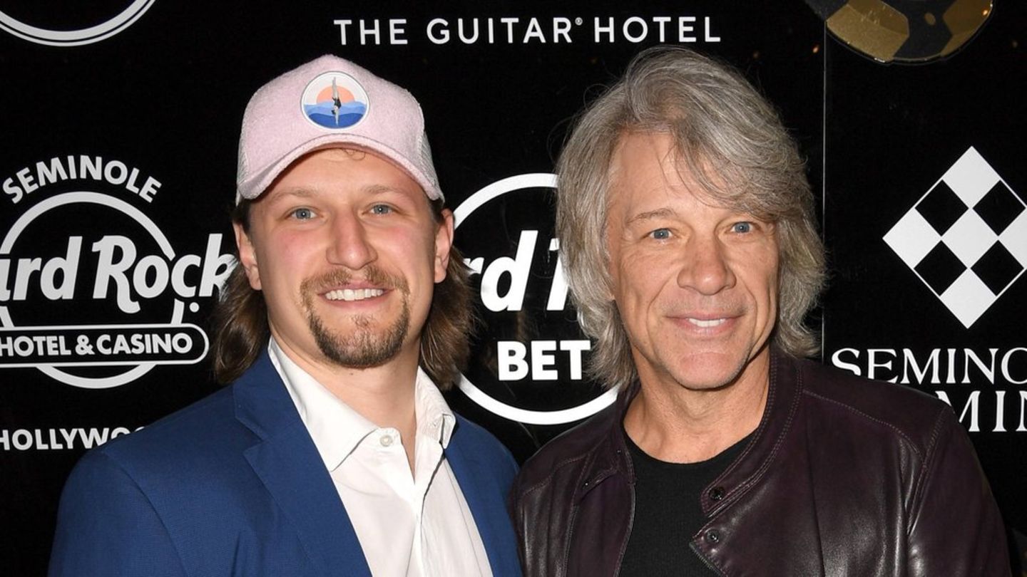Jon Bon Jovi (r.) mit seinem Sohn Jesse.