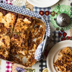 Lasagne in einer Auflaufform