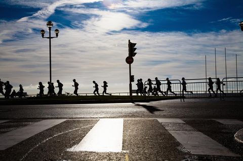 Marathon in Nizza bei Sonnenschein