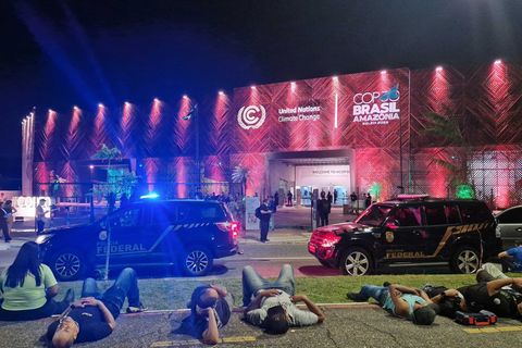 Auch die brasilianische Bundespolizei war im Einsatz. Foto: Larissa Schwedes/dpa