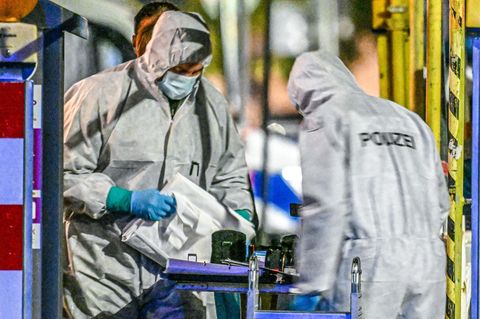 Polizisten in Göppingen bei Stuttgart