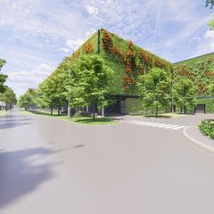 So grün stellt sich Google das neue Rechenzentrum im hessischen Dietzenbach vor (Modellbild)