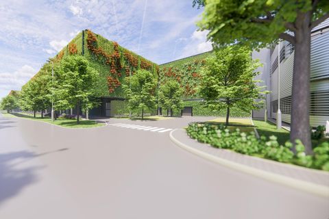 So grün stellt sich Google das neue Rechenzentrum im hessischen Dietzenbach vor (Modellbild)