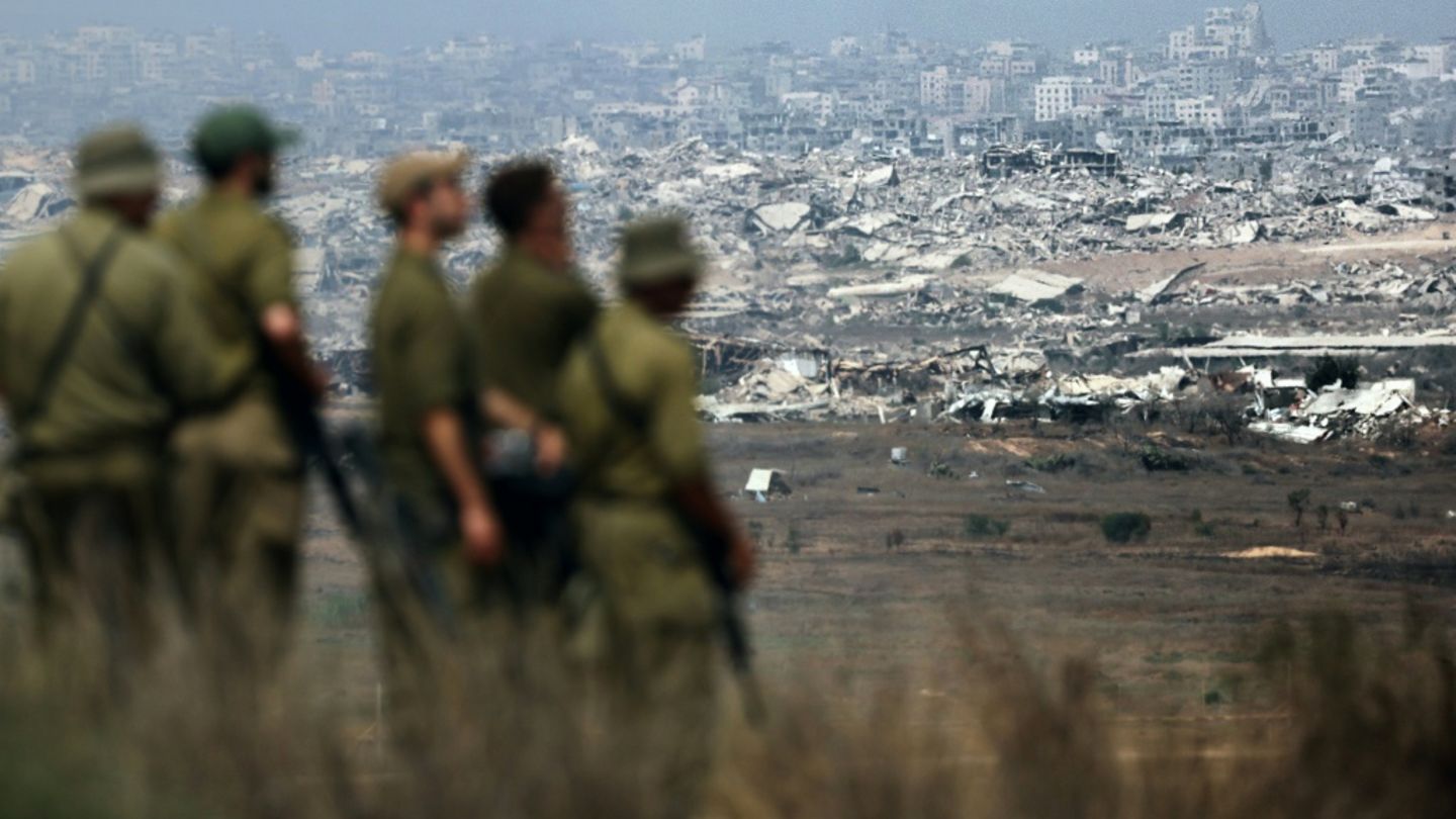 Israelische Soldaten an Grenze zu Gazastreifen