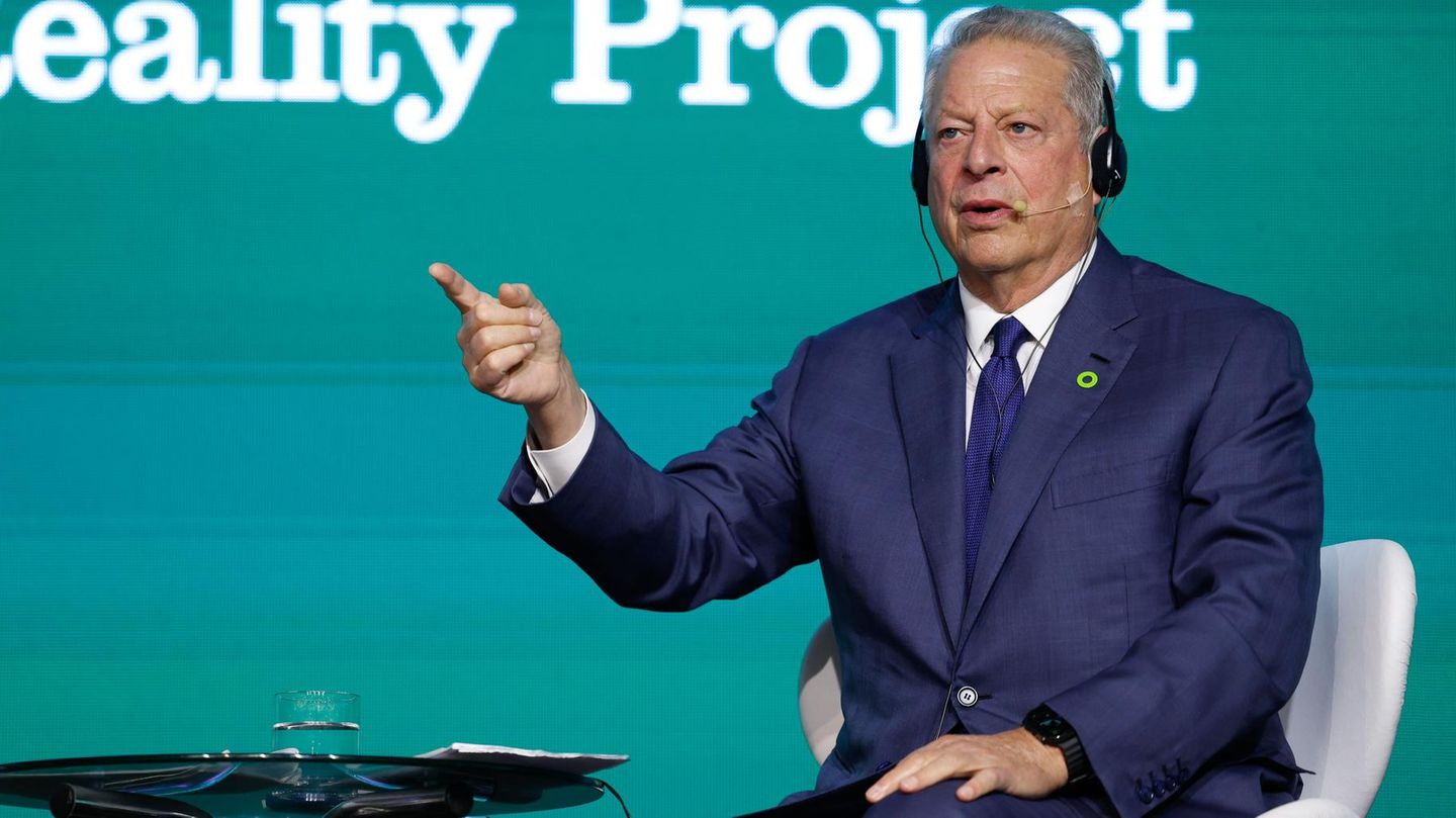 Der frühere US-Vizepräsident Al Gore auf dem Klimagipfel in Brasilien