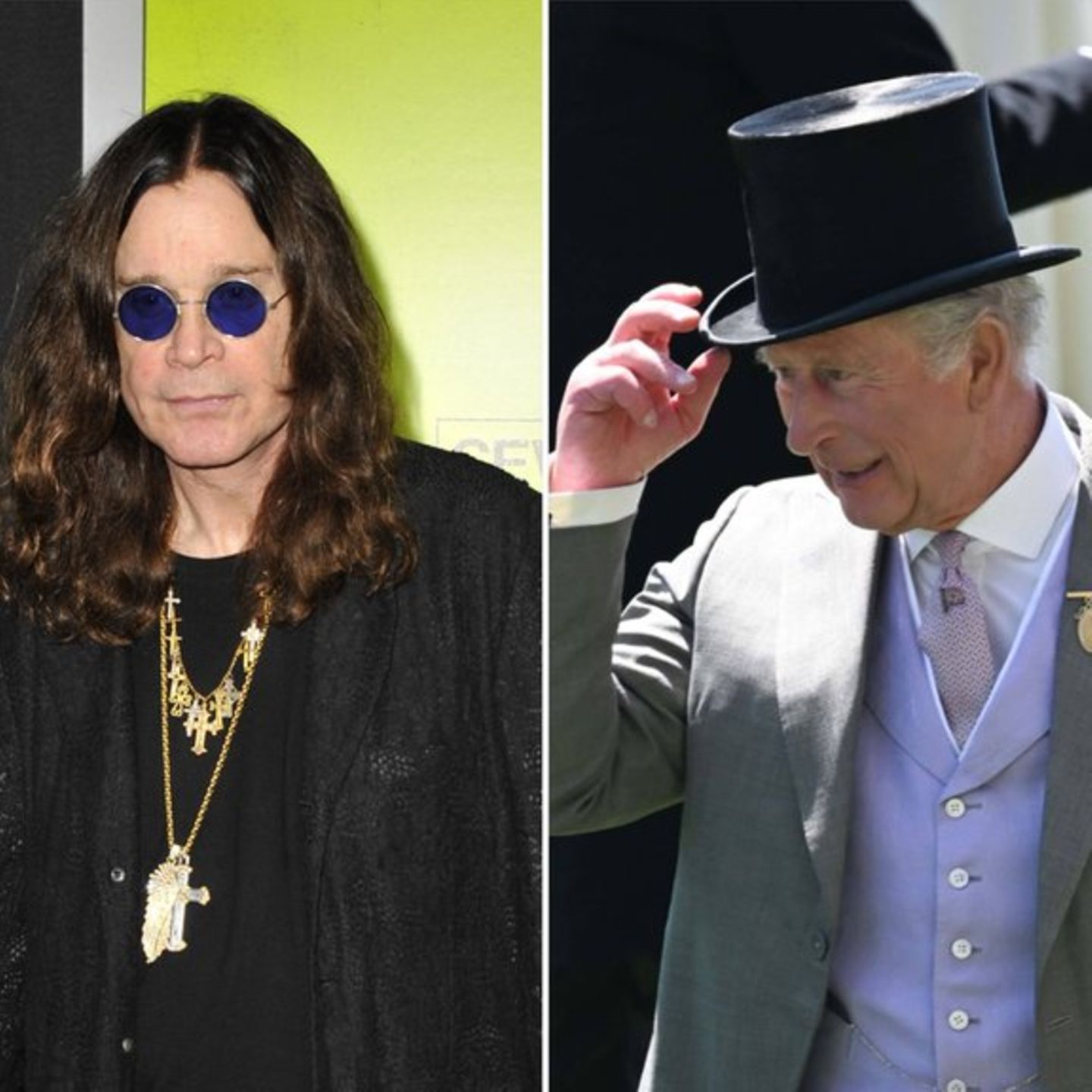 Der eine ist König von Großbritannien, der andere auf ewig der Prinz der Finsternis: Ozzy Osbourne (l.) und König Charles.