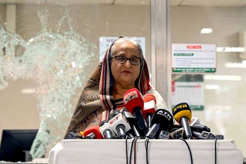 Sheikh Hasina floh im vergangenen Jahr nach Indien
