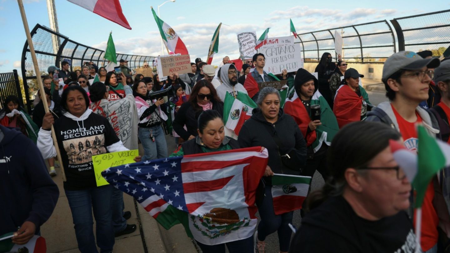 Demonstraten in Chicago