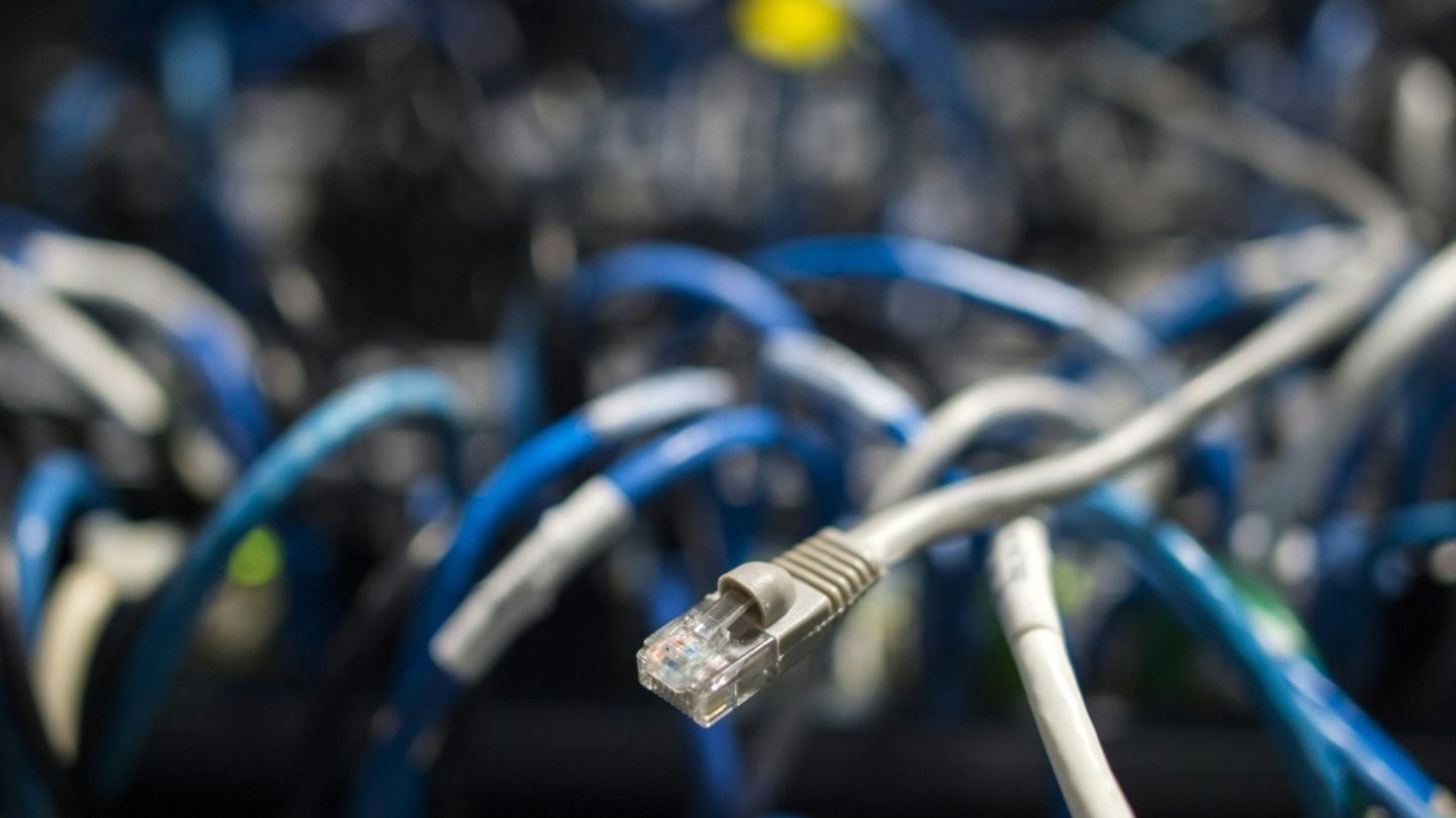 Datenkabel an Server