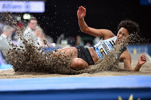 Weitspringerin Malaika Mihambo geht zum sechsten Mal in Düsseldorf an den Start. (Archivfoto) Foto: Federico Gambarini/dpa