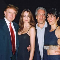 Donald und Melanie Trump mit Epstein und Ghislaine