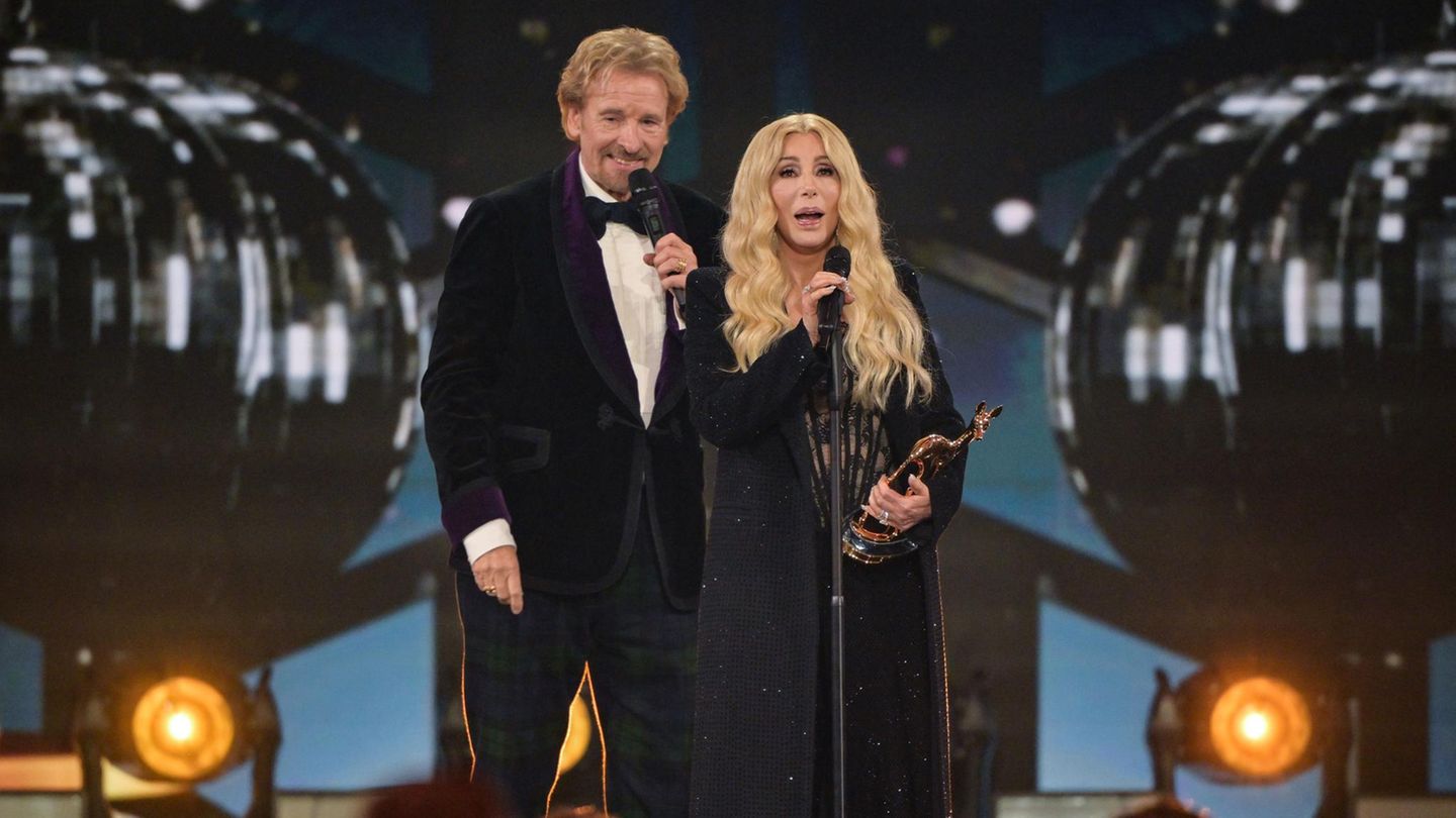 Thomas Gottschalk und Cher bei der Bambi-Verleihung
