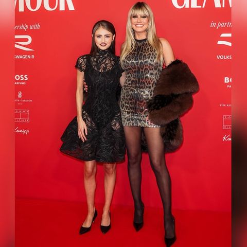 Leni und Heidi Klum bei der Preisverleihung.