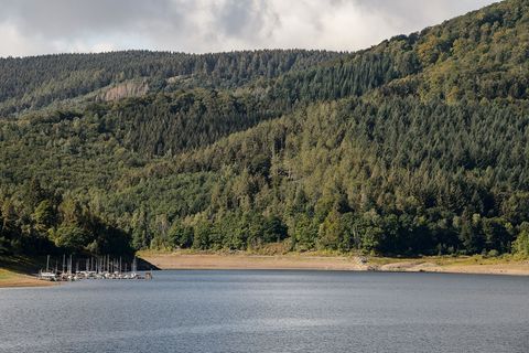 Blick auf den Stausee der Innerstetalsperre. (Archivbild) Foto: Swen Pförtner/dpa