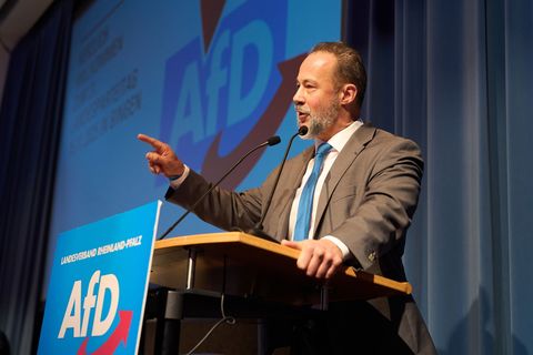 Jan Bollinger ist Spitzenkandidat der AfD bei der Landtagswahl im März. Foto: Thomas Frey/dpa