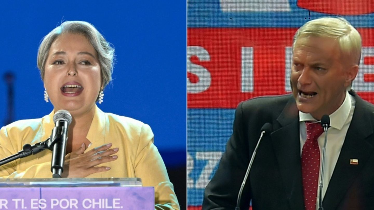 Jara (l.) und Kast beim Wahlkampf-Abschluss am Freitag