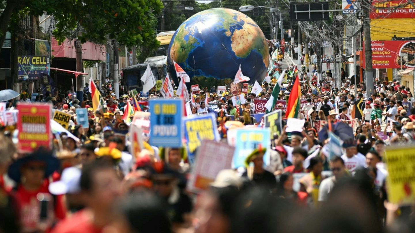 Demonstranten in Belém