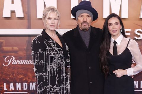 Die "Landman"-Stars in Berlin (v.l.n.r.): Ali Larter, Billy Bob Thornton und Demi Moore.