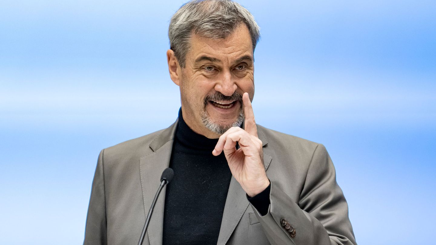 Auf dem Deutschlandtag der Jungen Union hat Bayerns Regierungschef Markus Söder (CSU). Foto: Fabian Sommer/dpa