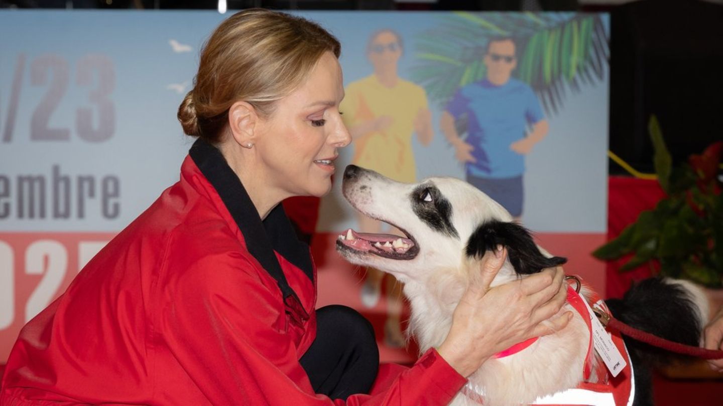 Fürstin Charlène beim Startschuss zu "No Finish Line".