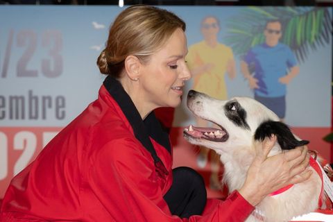 Fürstin Charlène beim Startschuss zu "No Finish Line".