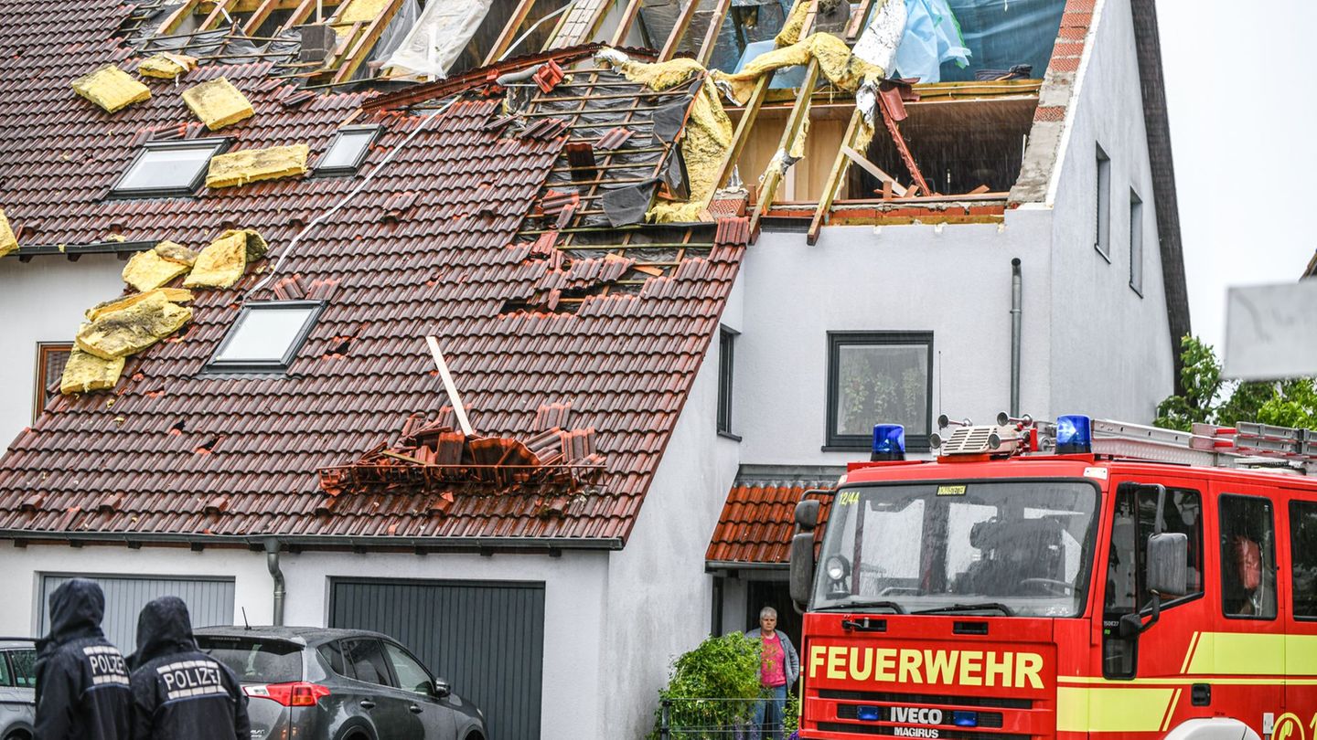 Tornado-Schäden in Ulm-Donaustetten Anfang Juni. In der abgelaufenen Saison wurden in Baden-Württemberg fünf Tornados über Land