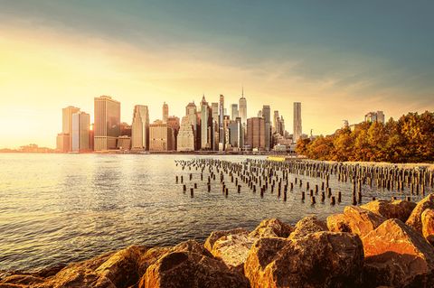 Blick auf New Yorks Skyline