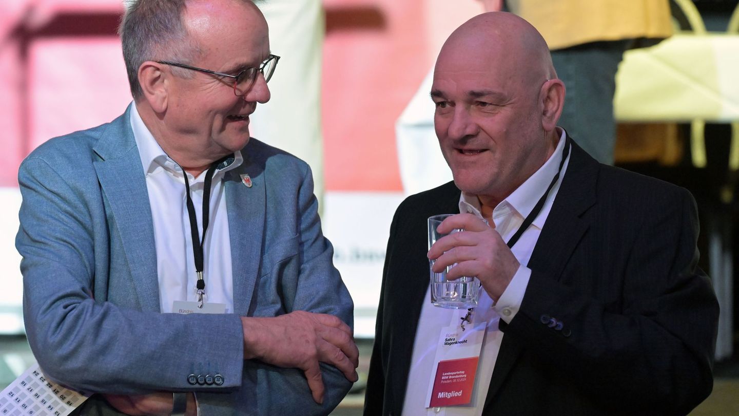 Brandenburgs Verkehrsminister Detlef Tabbert und Finanzminister Robert Crumbach (beide BSW) äußern sich zur Krise im BSW (Archiv