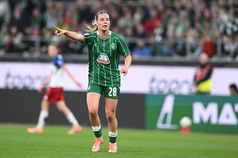 Ihr gelang der Ausgleich gegen RB Leipzig: Juliane Wirtz von Werder Bremen (Archivbild) Foto: Carmen Jaspersen/dpa