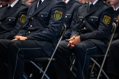 Ein Drittel der angehenden Polizistinnen und Polizisten sind Frauen. (Archivbild) Foto: Paul Glaser/dpa-Zentralbild/dpa