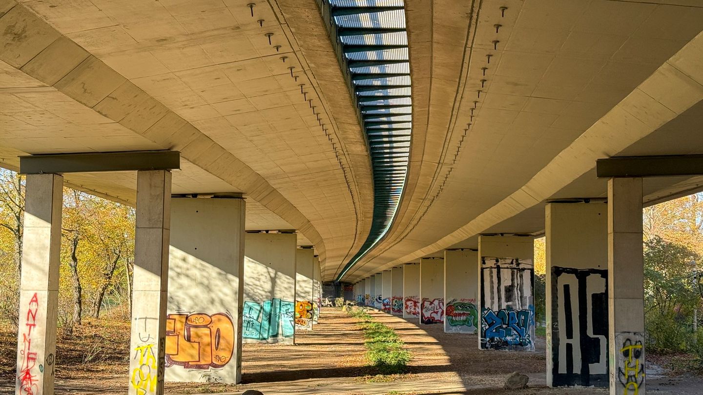 Bei der Agra-Brücke im Süden von Leipzig wurden gravierende Schäden im Spannstahl festgestellt. (Archivbild) Foto: Jan Woitas/dp