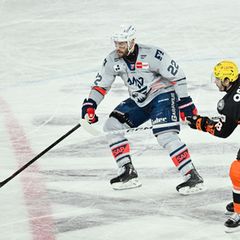Matthias Plachta (l.) bleibt den Adlern auch über die Saison hinaus erhalten. Foto: Uwe Anspach/dpa